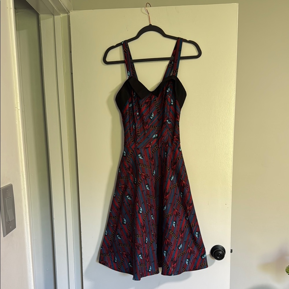 Universal Red and Black V-Neck Sundress